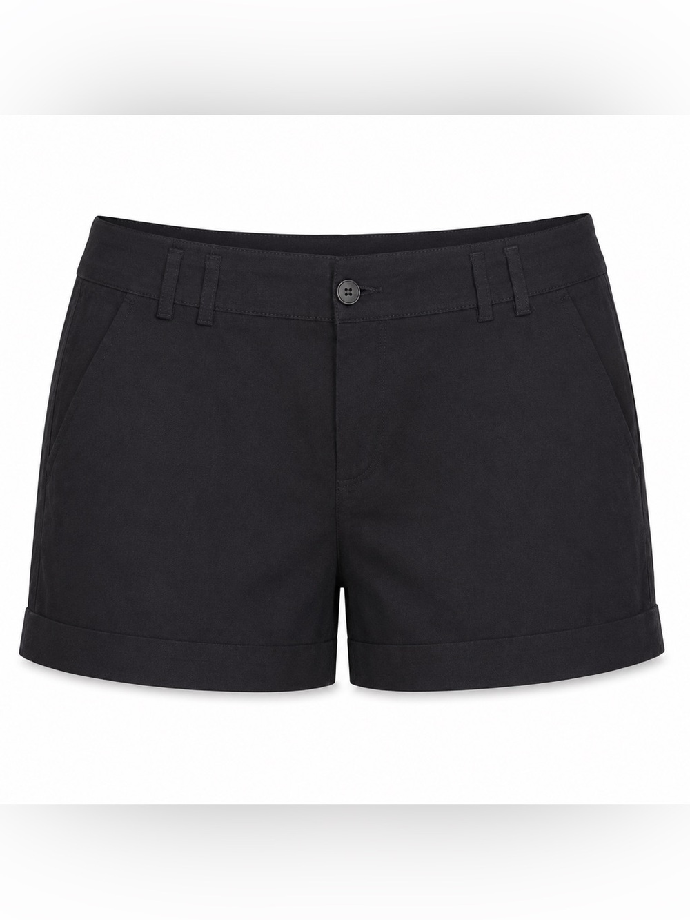 Women's Black Chino Bermuda Shorts